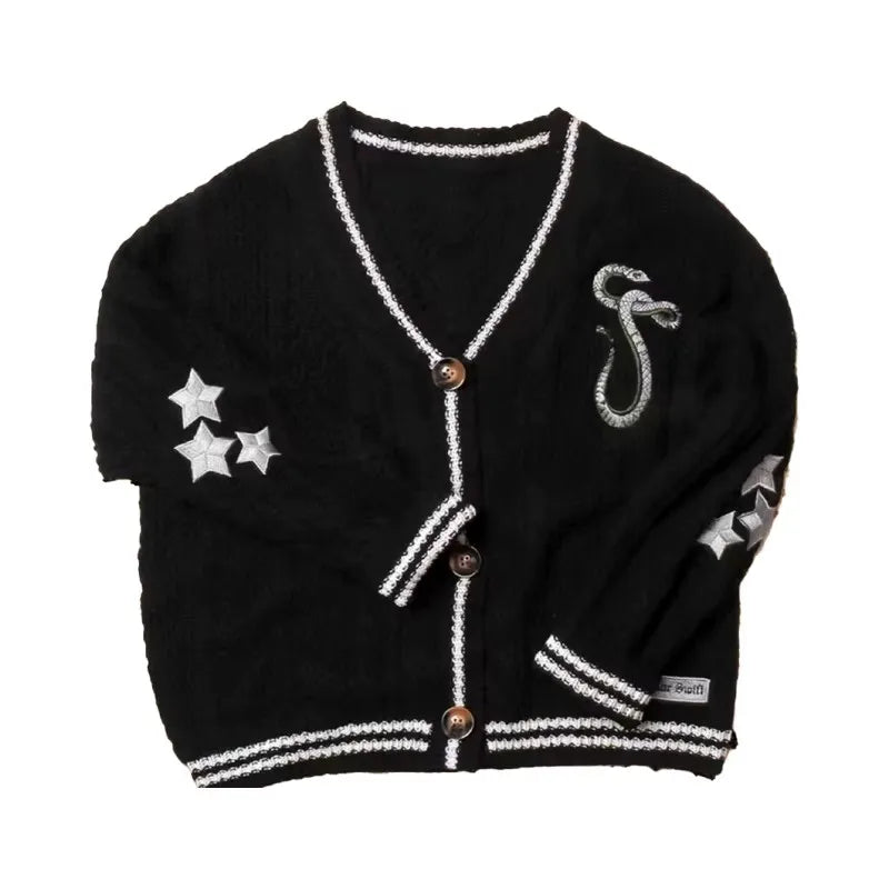 Reputation Snake Star Knit Cardigan