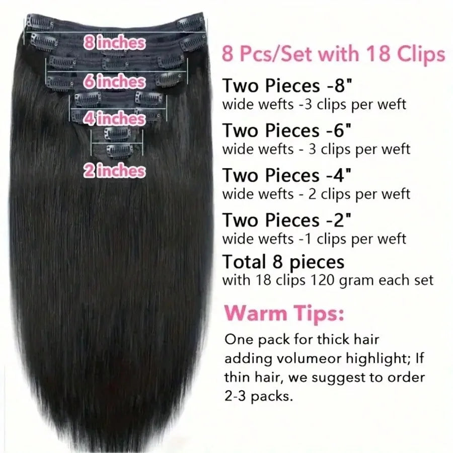 Silky Clip-In Hair Boost Natural