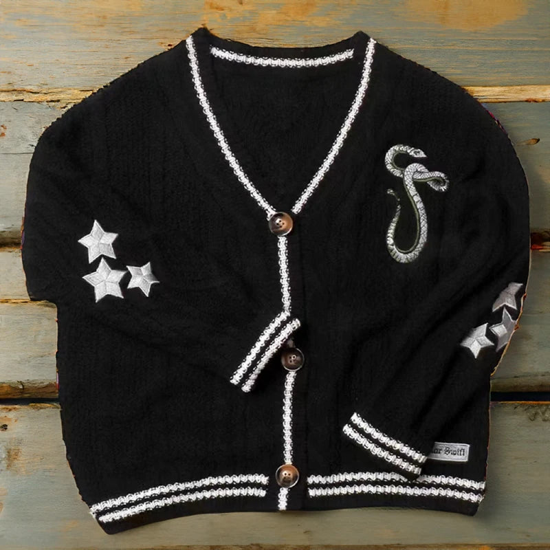 Reputation Snake Star Knit Cardigan