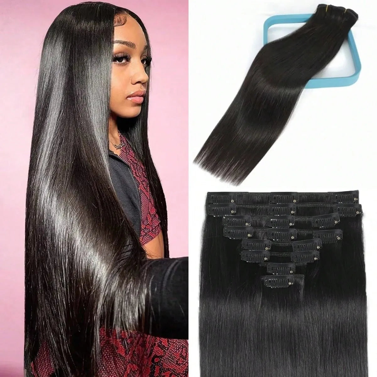 Silky Clip-In Hair Boost Natural